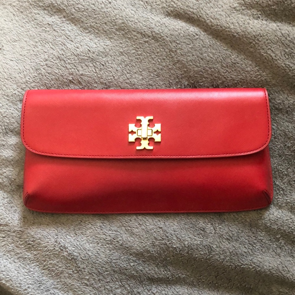 Gently Used Tory Burch Red Clutch
